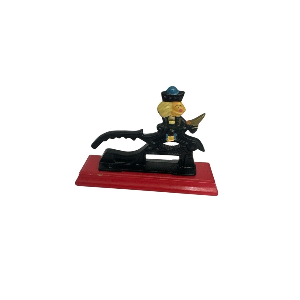 Unbranded Nutcracker Unisex OS Black Red Cast Iron Wood Colonial Soldier Lever
